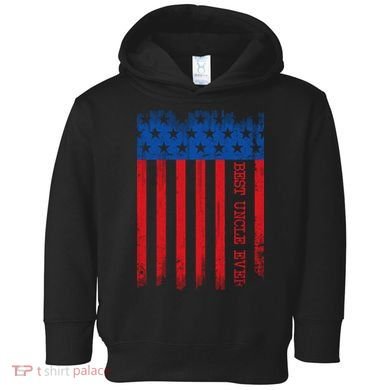 Best Uncle In America Flag Toddler Hoodie