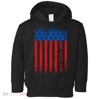 Best Uncle In America Flag Toddler Hoodie