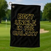 Best Uncle In The Galaxy Golf Towel thumb 1