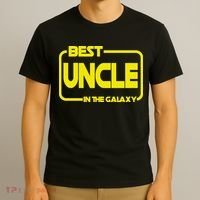 Best Uncle In The Galaxy Funny T-Shirt thumb 3