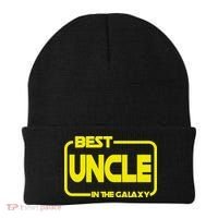Best Uncle In The Galaxy Funny Beanie thumb 0