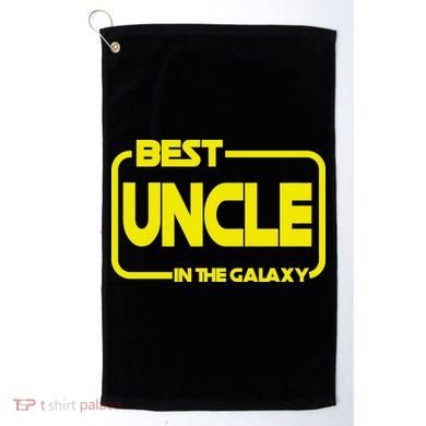 Best Uncle In The Galaxy Funny Golf Towel