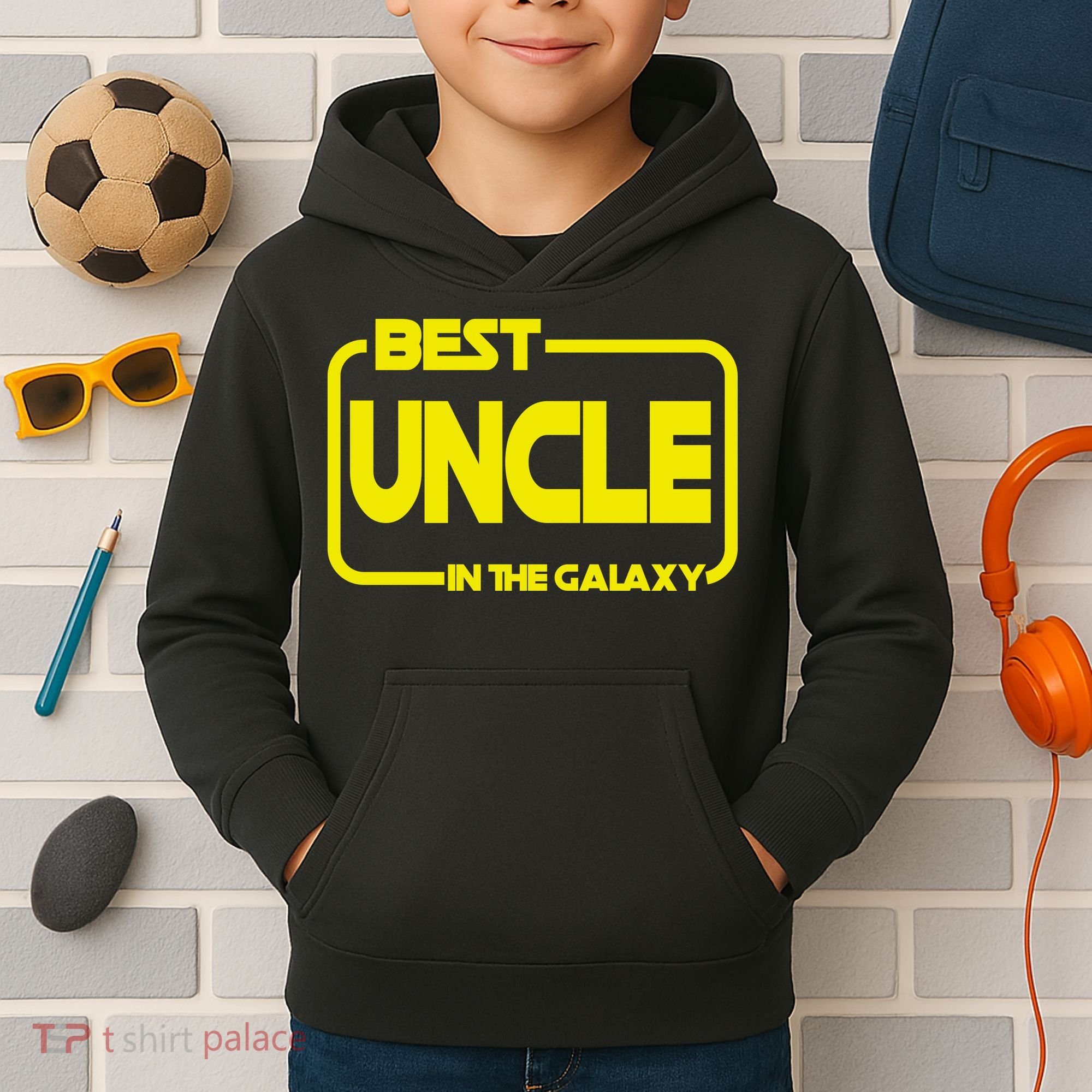 Best Uncle In The Galaxy Funny Kids Hoodie