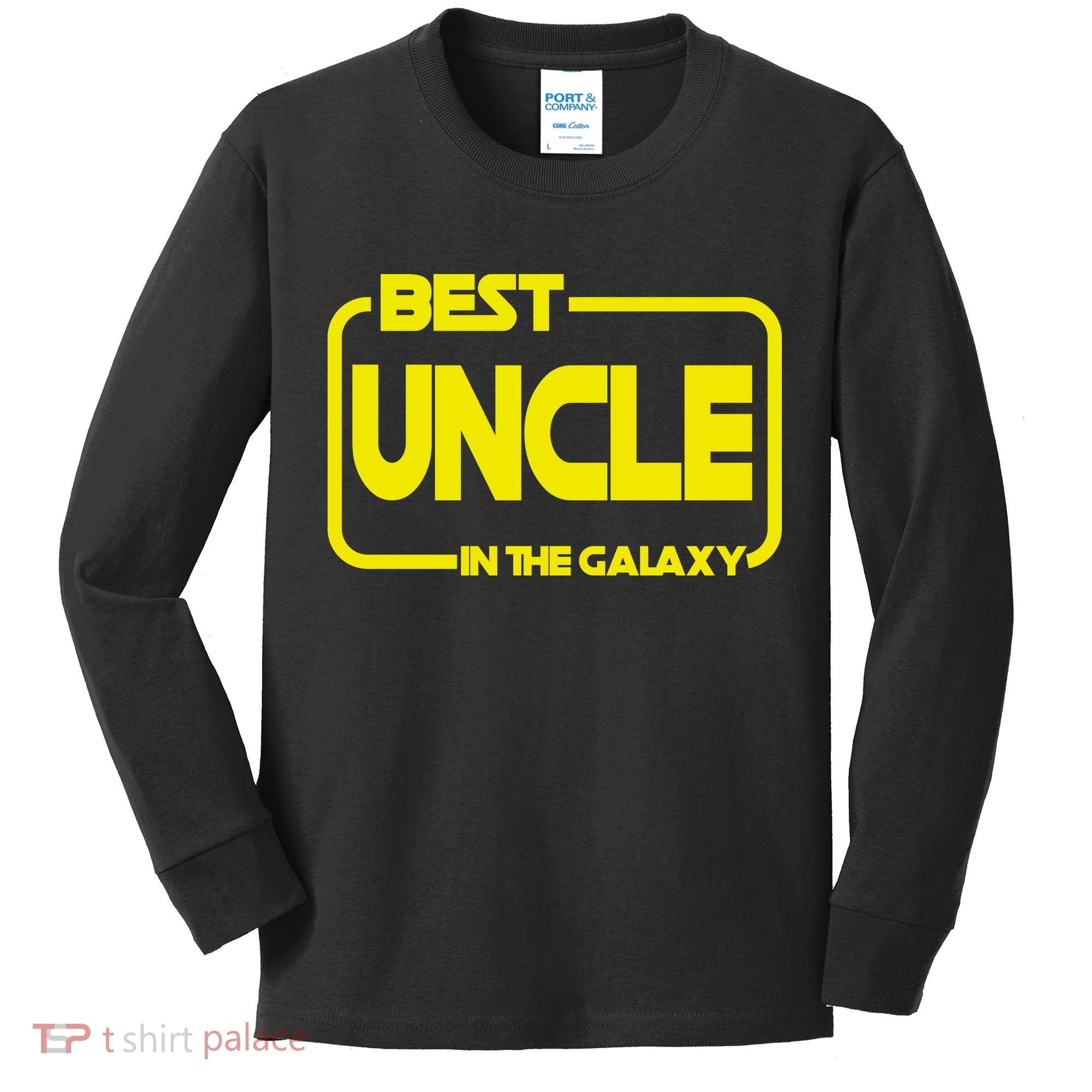 Best Uncle In The Galaxy Funny Kids Long Sleeve Shirt