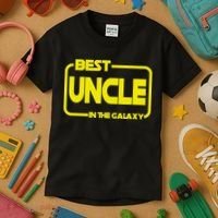 Best Uncle In The Galaxy Funny Kids T-Shirt thumb 3