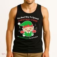 Best Way To Spread Christmas Cheer Is Singing Out Loud Tank Top thumb 3