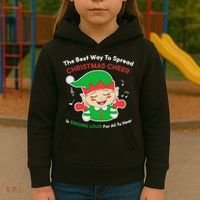 Best Way To Spread Christmas Cheer Is Singing Out Loud Kids Hoodie thumb 3