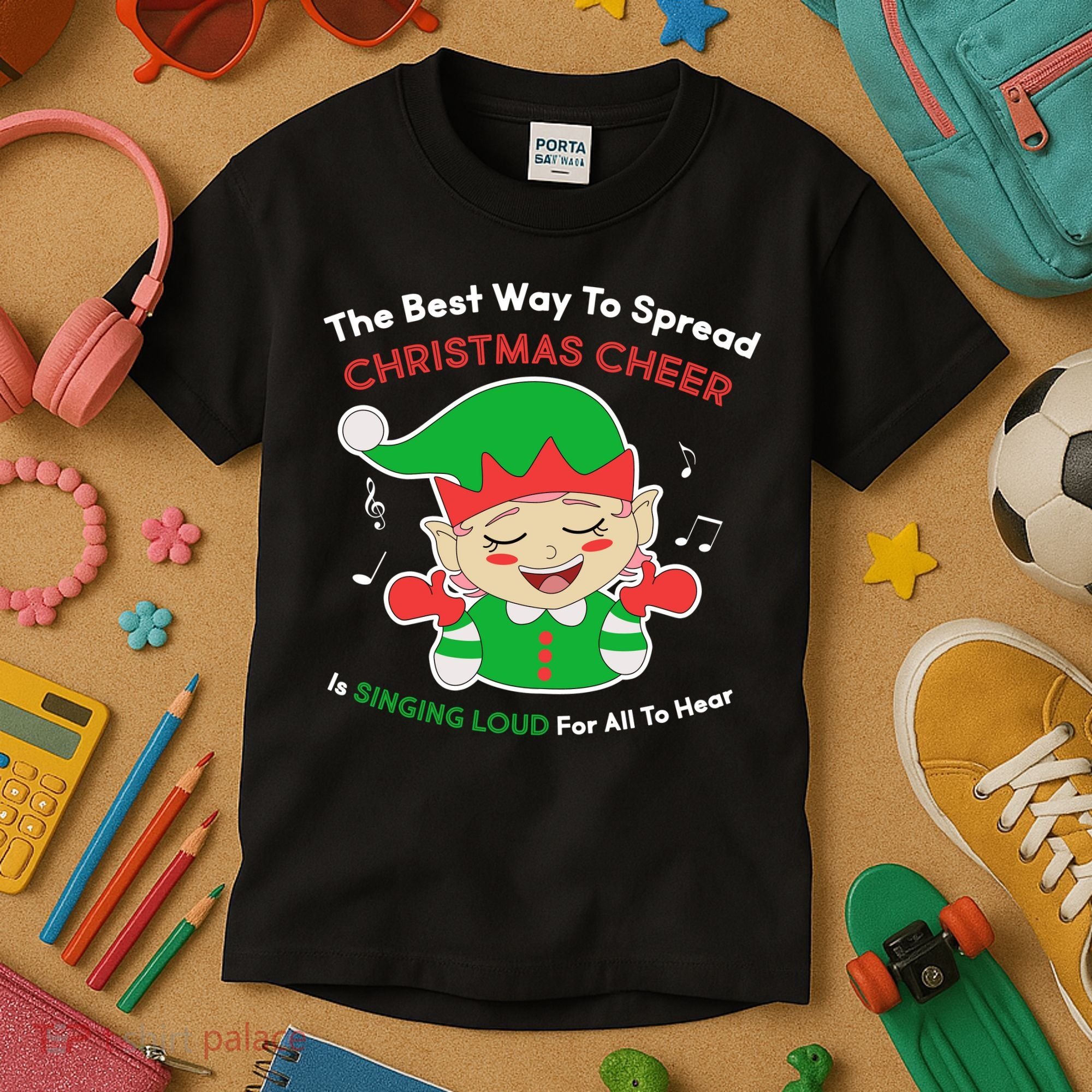 Best Way To Spread Christmas Cheer Is Singing Out Loud Kids T-Shirt
