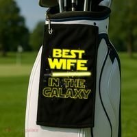 Best Wife In The Galaxy Golf Towel thumb 2