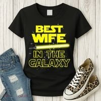 Best Wife In The Galaxy Women's T-Shirt thumb 3