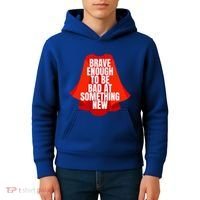 Brave Enough To Be Bad At Something New Kids Hoodie thumb 4
