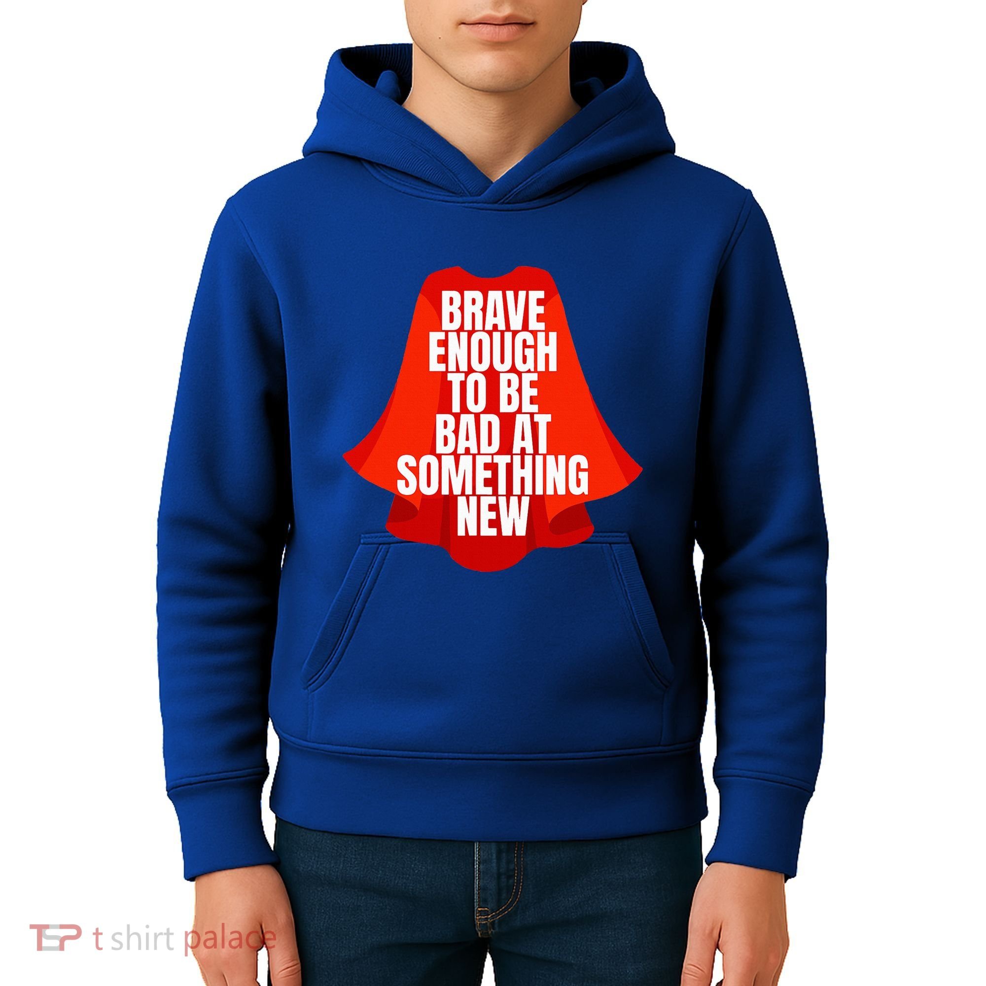Brave Enough To Be Bad At Something New Kids Hoodie