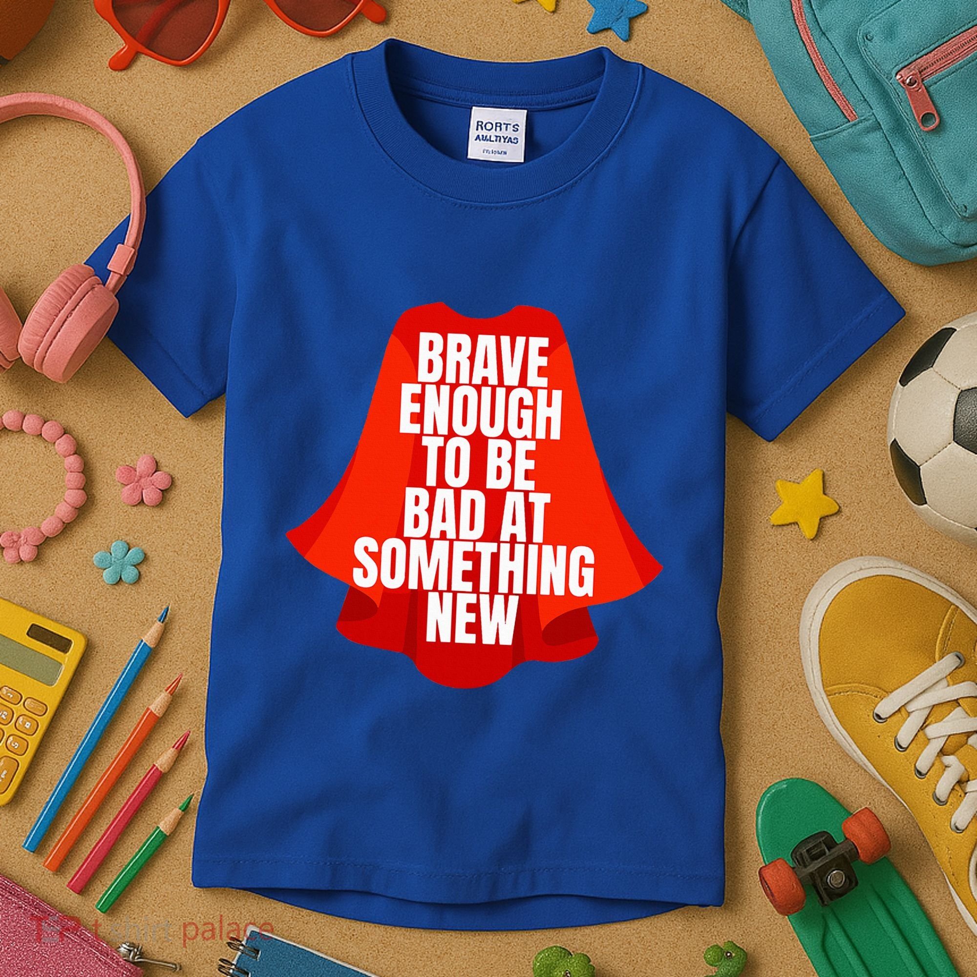 Brave Enough To Be Bad At Something New Kids T-Shirt