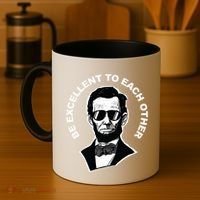 Be Excellent To Each Other Funny Abraham Lincoln Quote Coffee Mug thumb 4