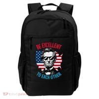 Be Excellent To Each Other Us Map Flag Abe Abraham Lincoln Backpack thumb 0