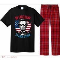 Be Excellent To Each Other Us Map Flag Abe Abraham Lincoln Pajama Set thumb 0