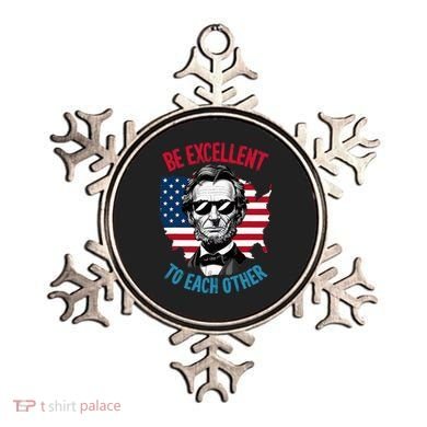 Be Excellent To Each Other Us Map Flag Abe Abraham Lincoln Ornament