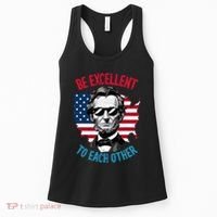 Be Excellent To Each Other Us Map Flag Abe Abraham Lincoln Women's Tank Top thumb 0