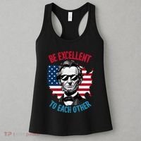 Be Excellent To Each Other Us Map Flag Abe Abraham Lincoln Women's Tank Top thumb 3