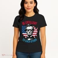 Be Excellent To Each Other Us Map Flag Abe Abraham Lincoln Women's T-Shirt thumb 4