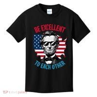 Be Excellent To Each Other Us Map Flag Abe Abraham Lincoln Kids T-Shirt thumb 0