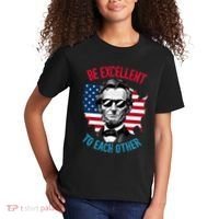 Be Excellent To Each Other Us Map Flag Abe Abraham Lincoln Kids T-Shirt thumb 2