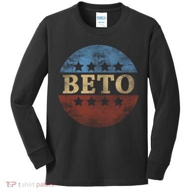 Beto For President Vintage Kids Long Sleeve Shirt