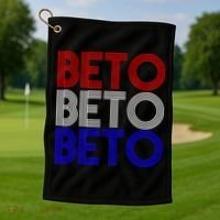 Beto For Senate Texas Election Retro Golf Towel thumb 1