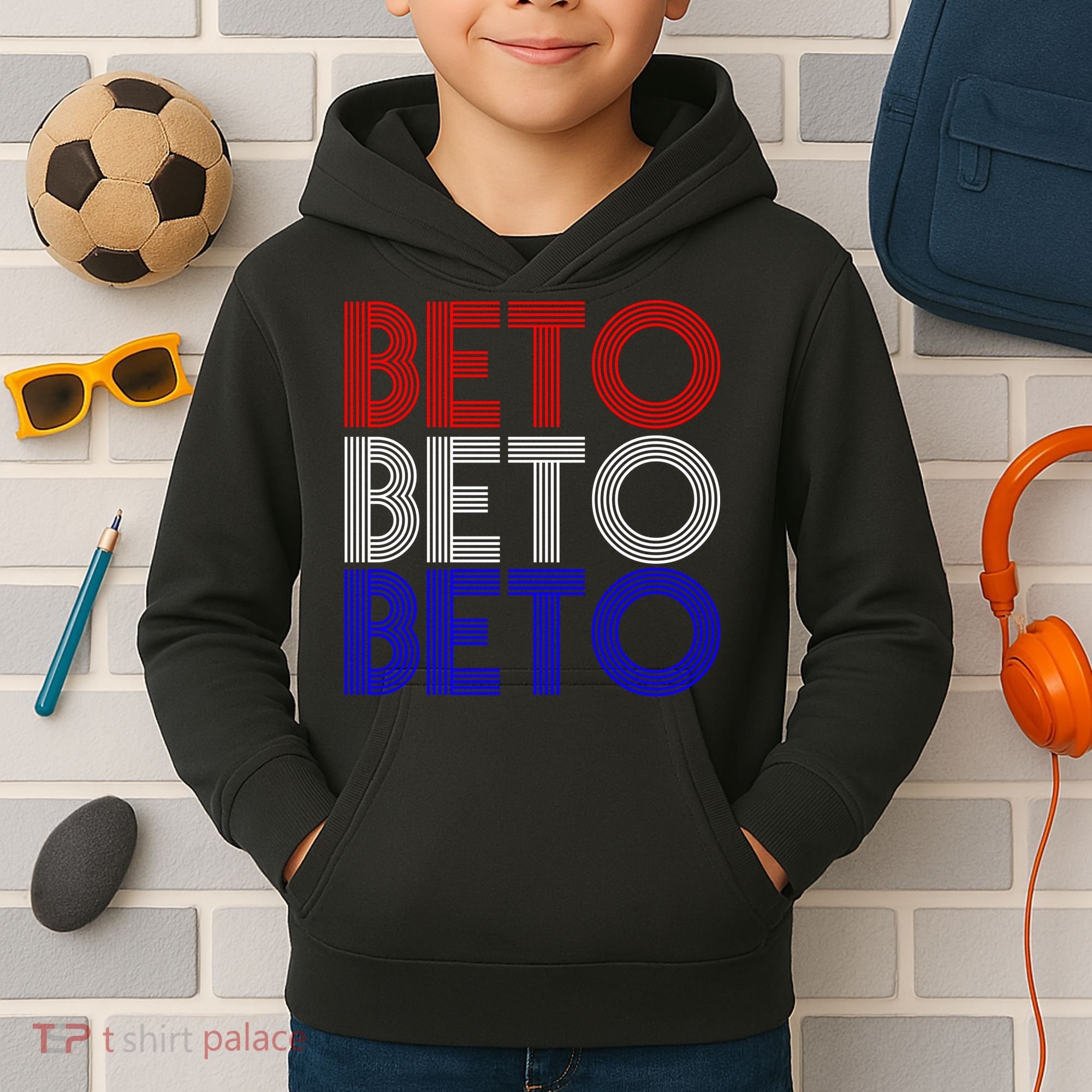 Beto For Senate Texas Election Retro Kids Hoodie