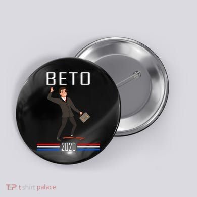 Beto O'Rourke For President Skateboarding Button