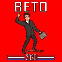 Beto O'Rourke For President Skateboarding Santa Hat thumb 1