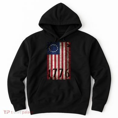 Betsy Ross 1776 13 State Original Colonies Flag Hoodie