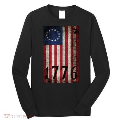 Betsy Ross 1776 13 State Original Colonies Flag Long Sleeve Shirt