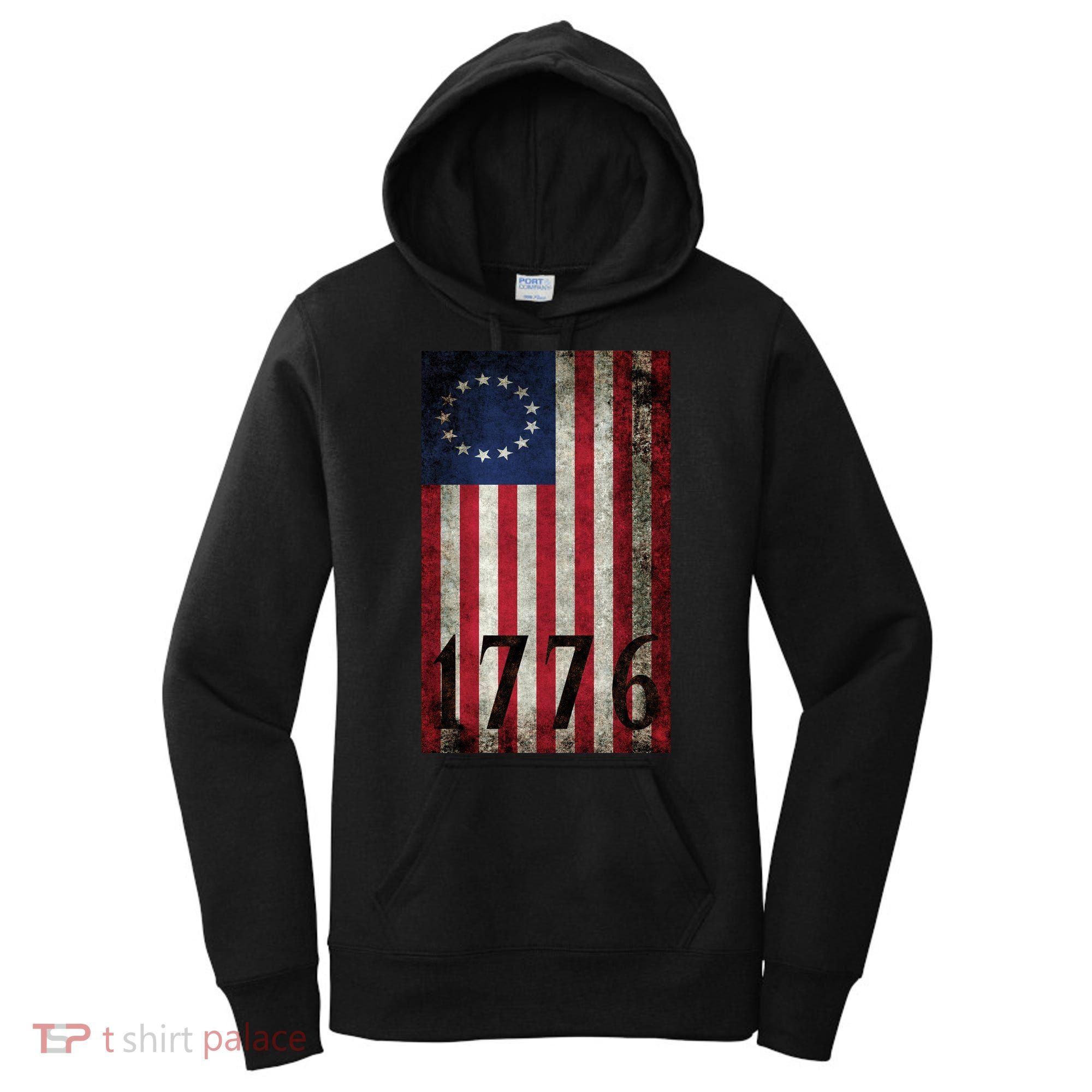 Betsy Ross 1776 13 State Original Colonies Flag Women's Hoodie