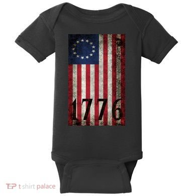 Betsy Ross 1776 13 State Original Colonies Flag Baby Bodysuit