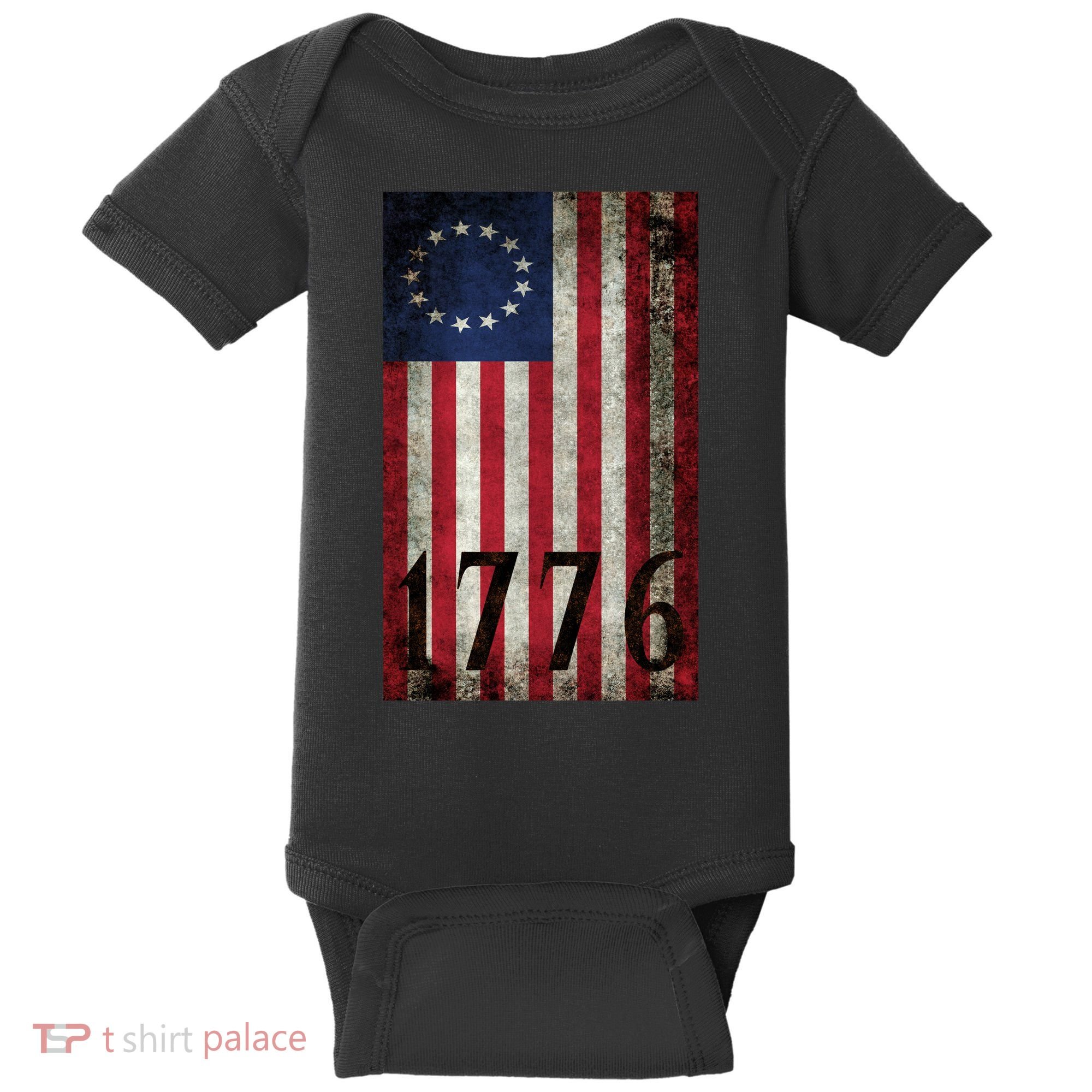 Betsy Ross 1776 13 State Original Colonies Flag Baby Bodysuit