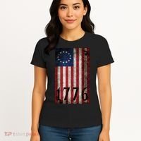 Betsy Ross 1776 13 State Original Colonies Flag Women's T-Shirt thumb 4