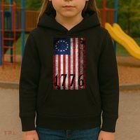 Betsy Ross 1776 13 State Original Colonies Flag Kids Hoodie thumb 3