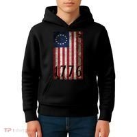 Betsy Ross 1776 13 State Original Colonies Flag Kids Hoodie thumb 4