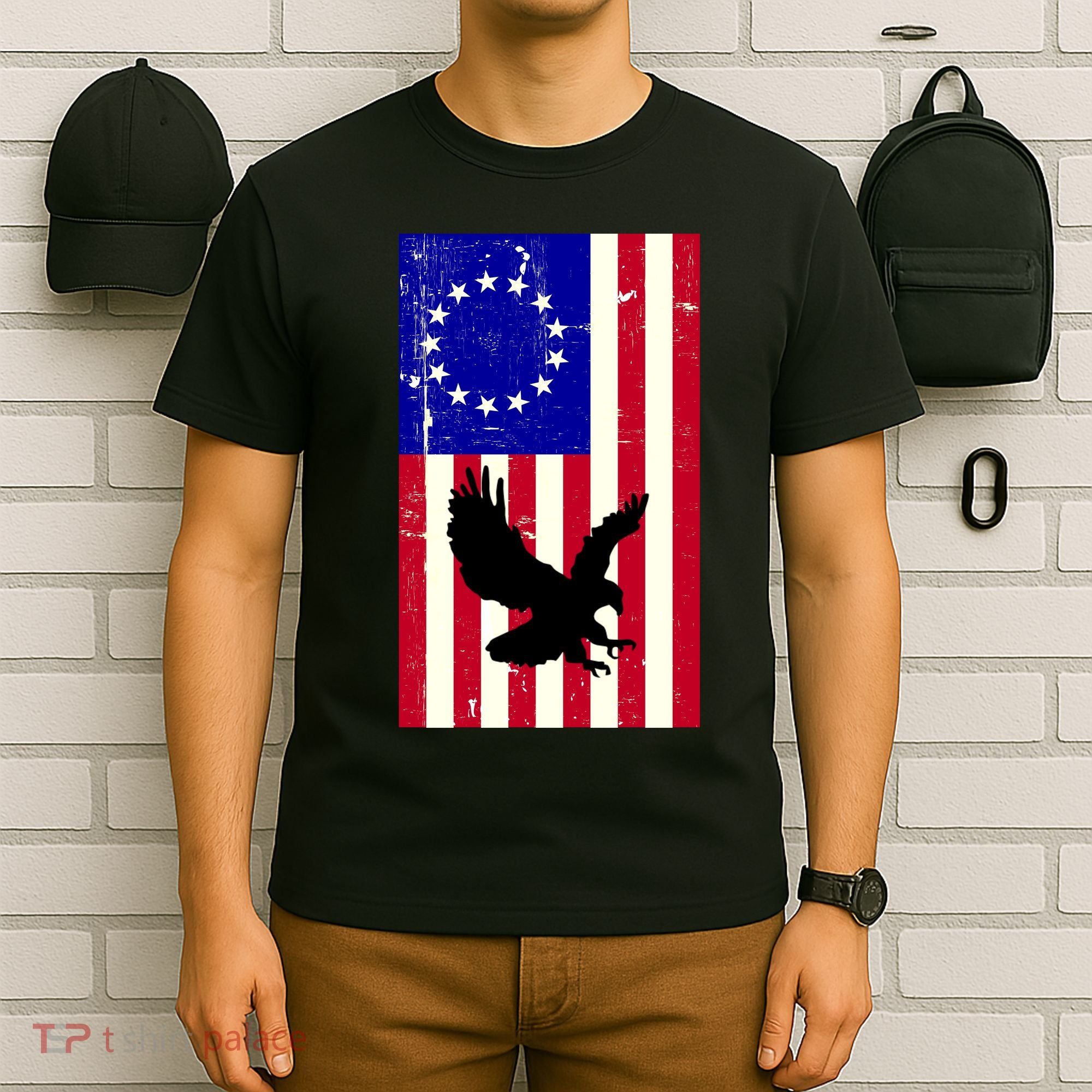 Betsy Ross 4th Of July American Flag T-Shirt