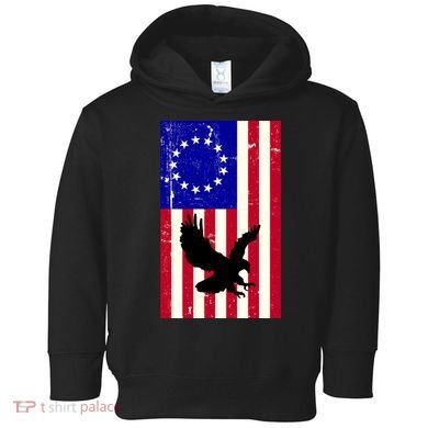 Betsy Ross 4th Of July American Flag Toddler Hoodie