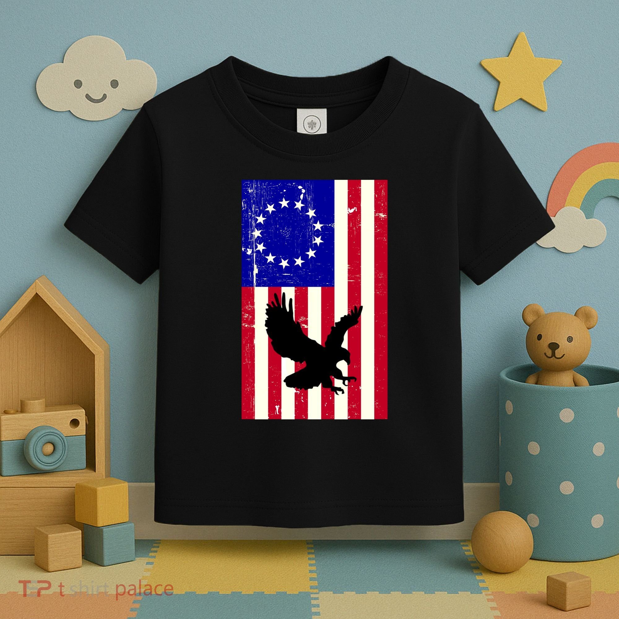 Betsy Ross 4th Of July American Flag Toddler T-Shirt