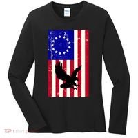 Betsy Ross 4th Of July American Flag Women's Long Sleeve Shirt thumb 0