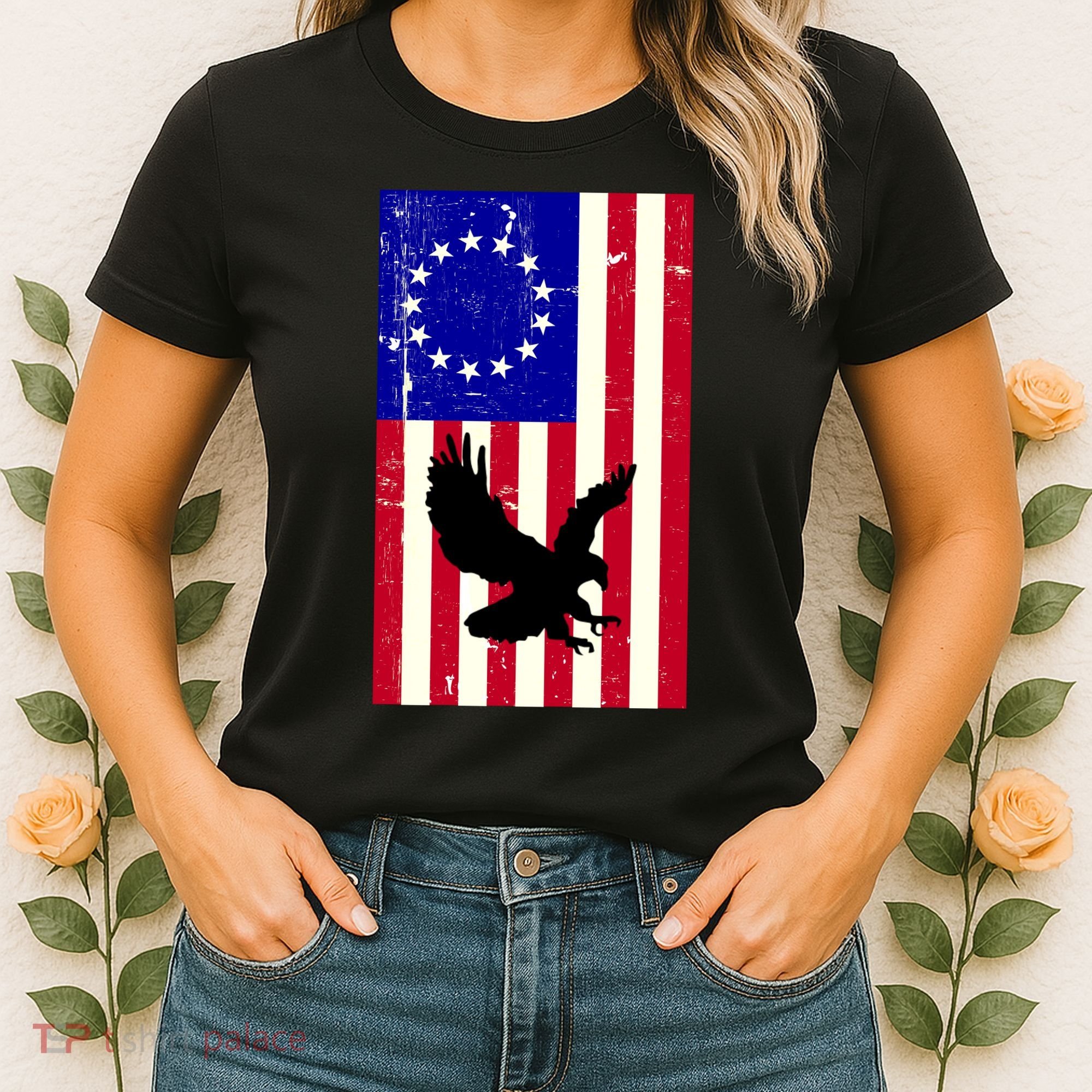 Betsy Ross 4th Of July American Flag Women's T-Shirt
