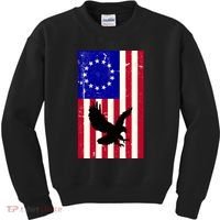 Betsy Ross 4th Of July American Flag Kids Sweatshirt thumb 0