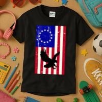 Betsy Ross 4th Of July American Flag Kids T-Shirt thumb 3