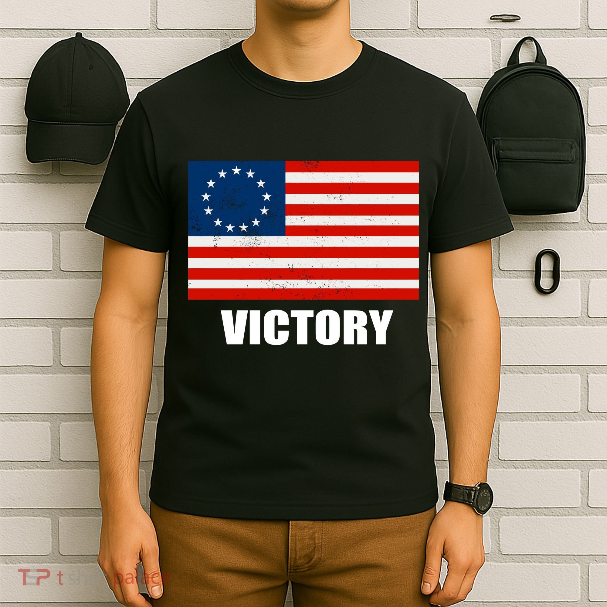 Betsy Ross American Victory Flag T-Shirt