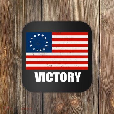 Betsy Ross American Victory Flag Coaster