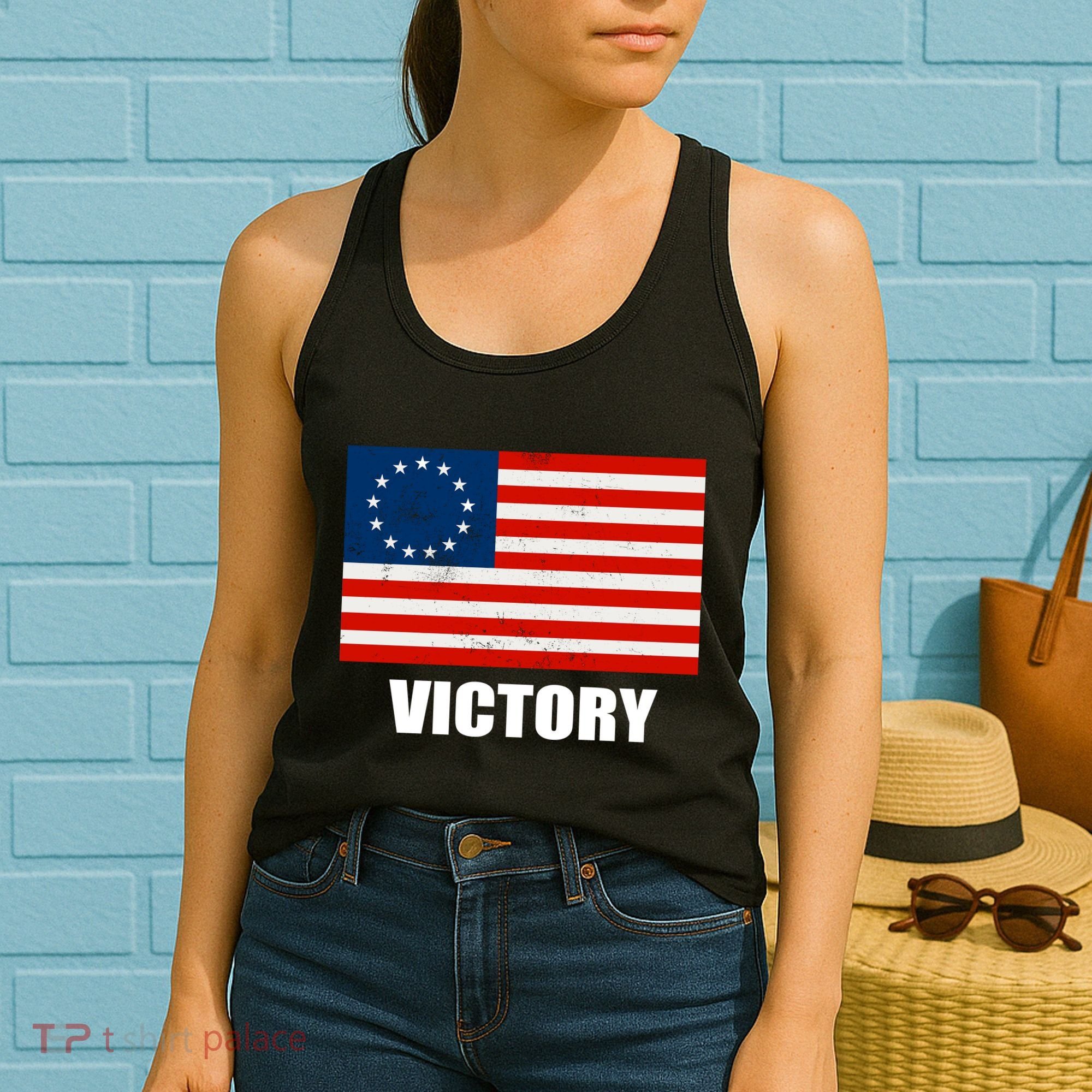 Betsy Ross American Victory Flag Women's Tank Top
