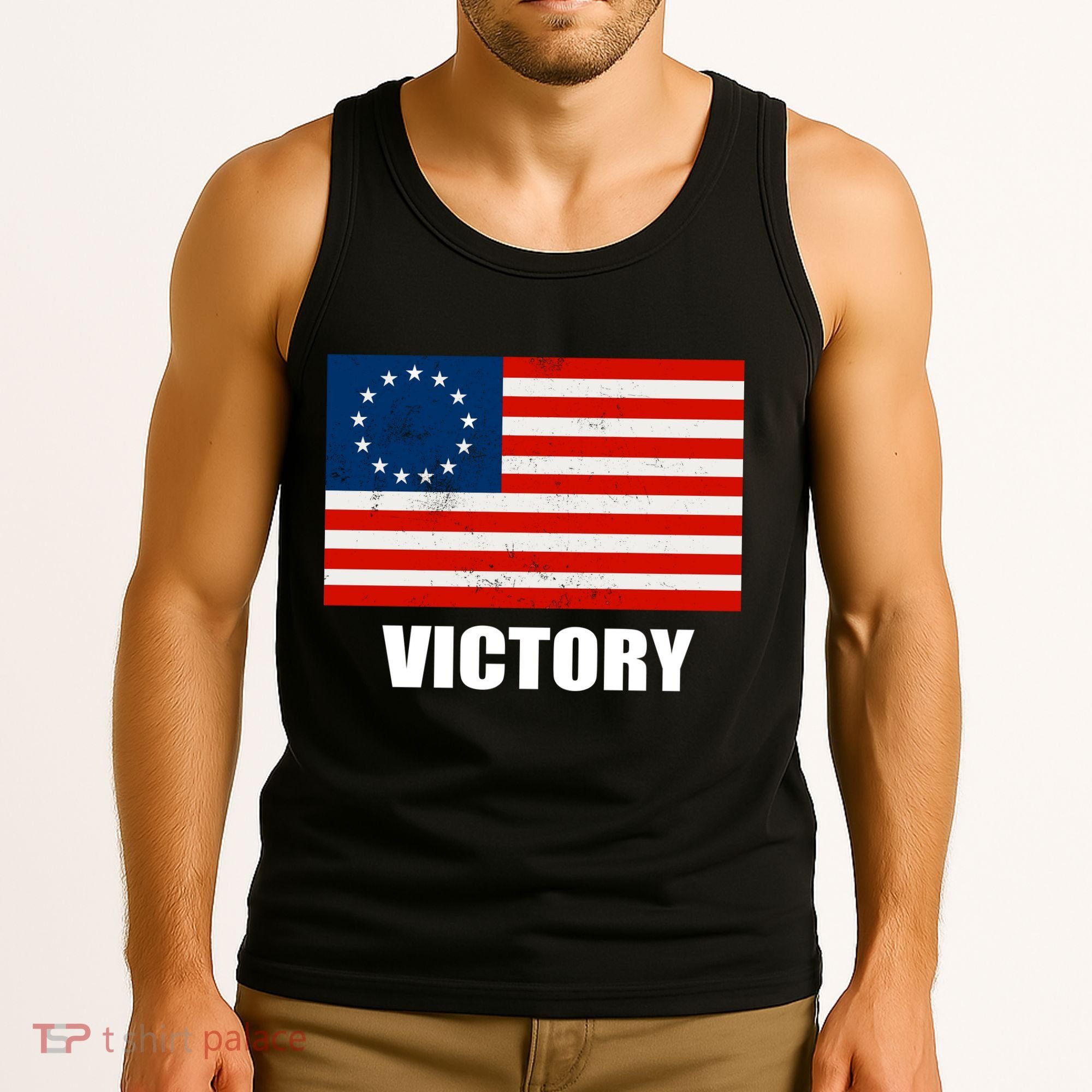 Betsy Ross American Victory Flag Tank Top